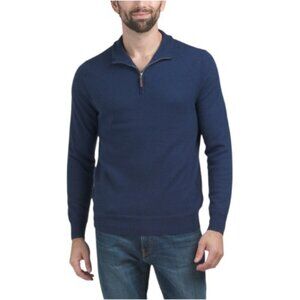 LACHLAN Merino And Cashmere Quarter Zip Sweater